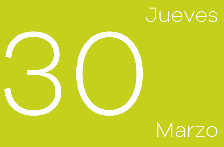 Hoy jueves 30 de marzo