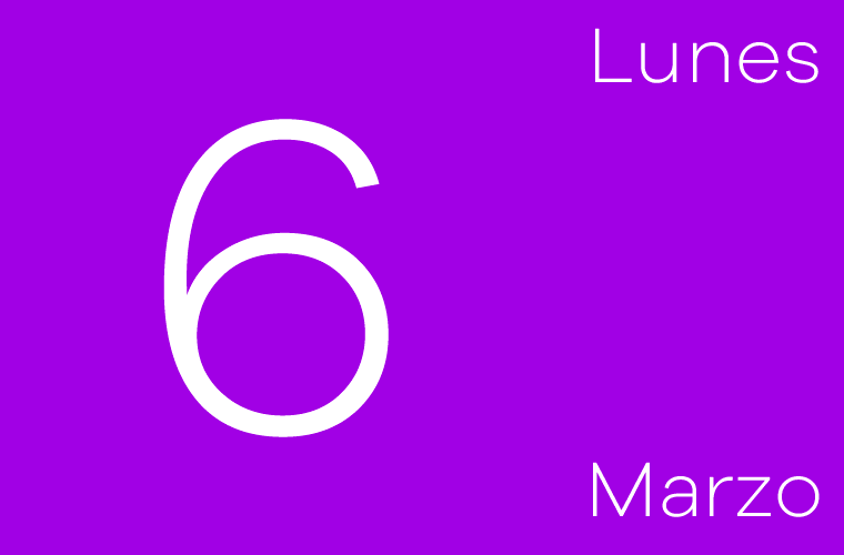 Hoy lunes 6 de marzo