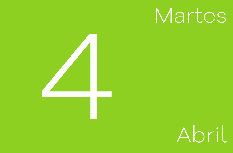 Hoy martes 4 de abril