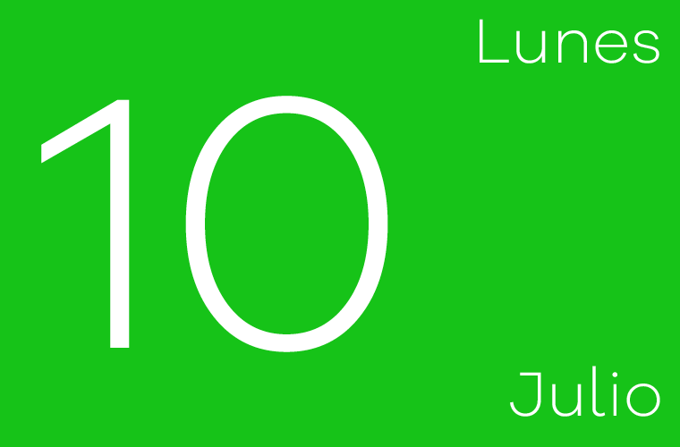 Hoy lunes 10 de julio