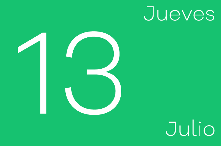 Hoy jueves 13 de julio
