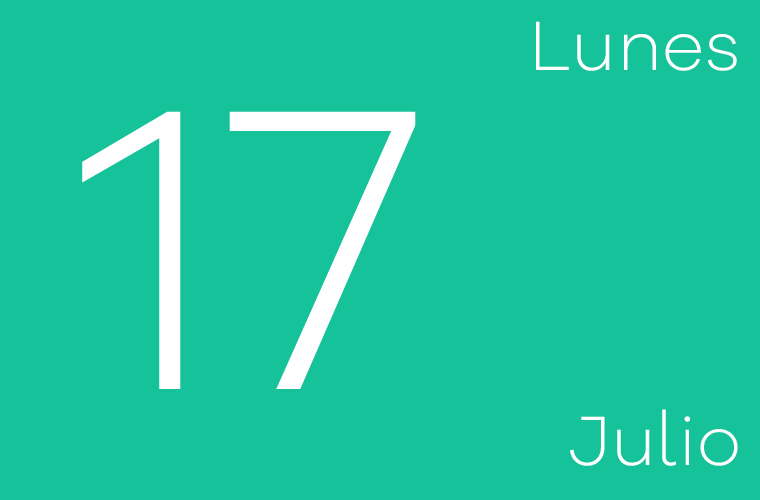 Hoy lunes 17 de julio