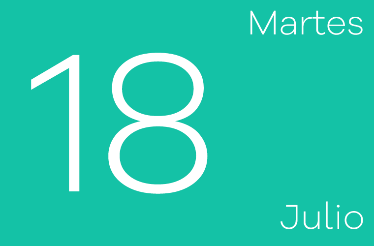 Hoy martes 18 de julio