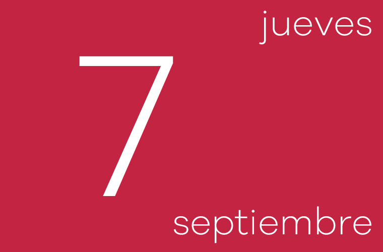 Hoy jueves 7 de septiembre