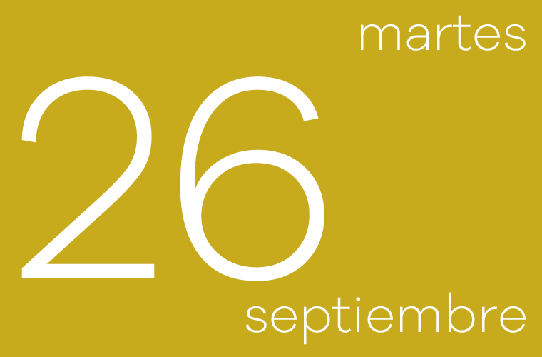 Hoy martes 26 de septiembre