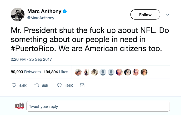 Marc Anthony Explota Contra el Presidente