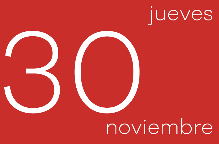 Hoy jueves 30 de noviembre
