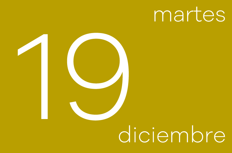 Hoy martes 19 de diciembre