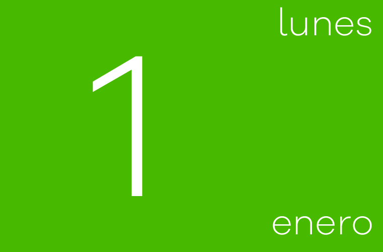 Hoy lunes 1 de enero