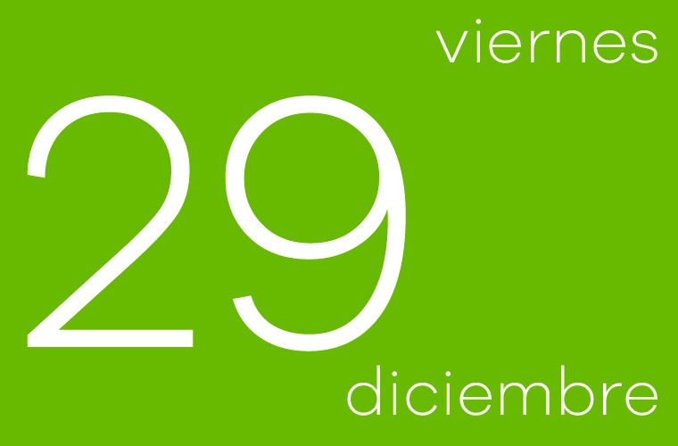 Hoy viernes 29 de diciembre