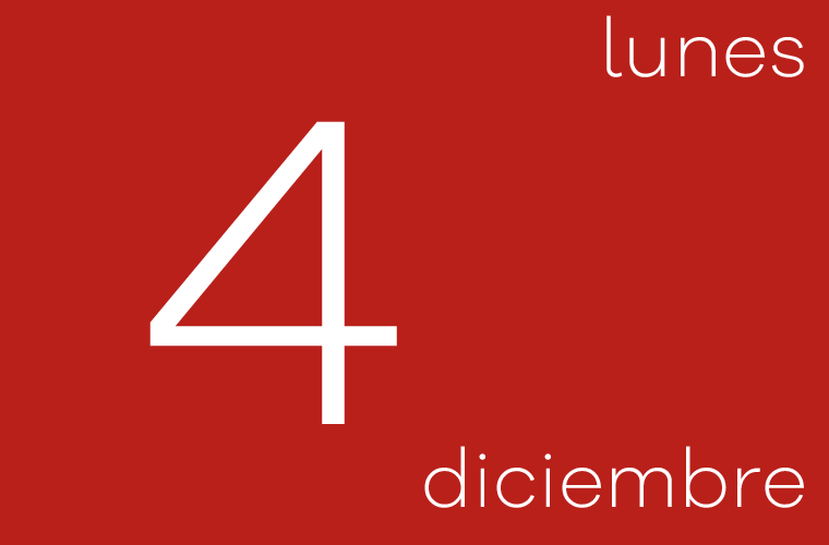 Hoy lunes 4 de diciembre