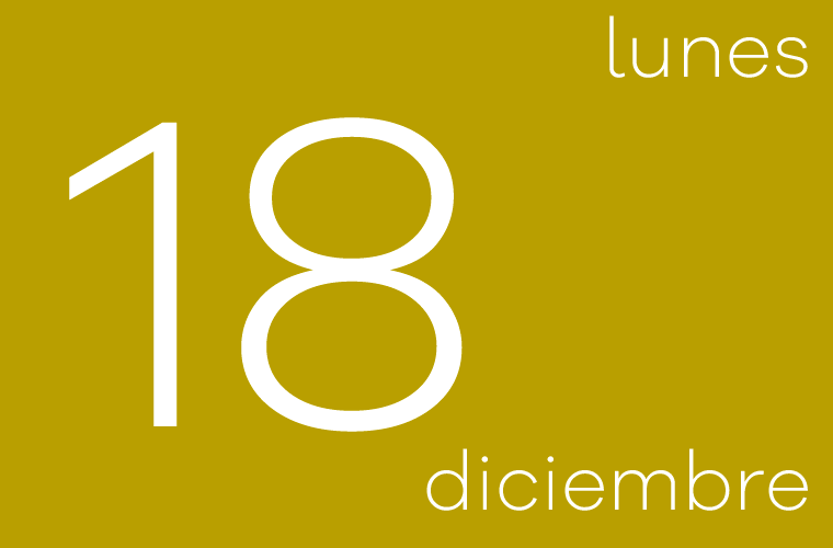 Hoy lunes 18 de diciembre