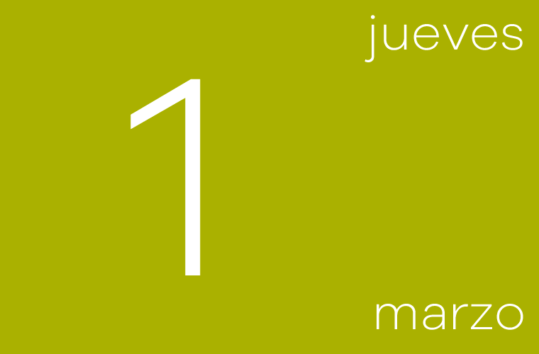 Hoy jueves 1 de marzo