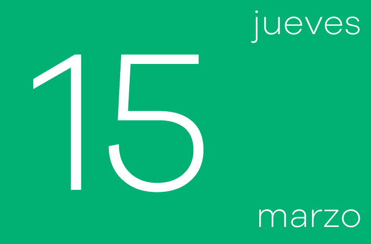 Hoy jueves 15 de marzo