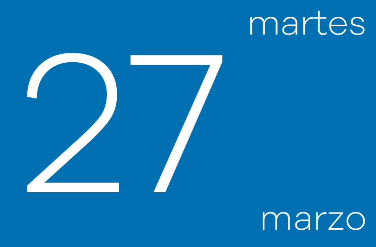 Hoy martes 27 de marzo