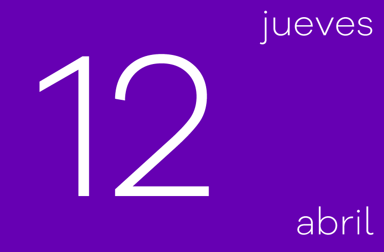 Hoy jueves 12 de abril