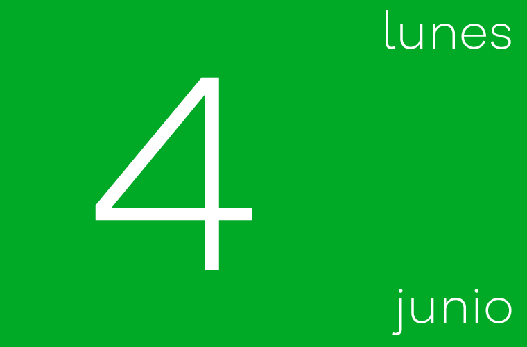 Hoy lunes 4 de junio