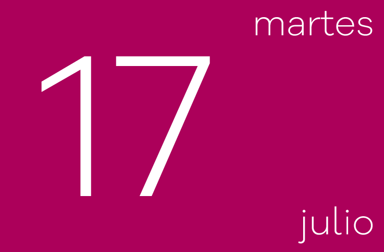 Hoy martes 17 de julio