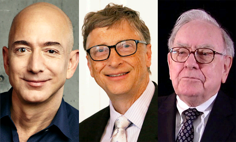 Bezos, Gates y Zuckerberg los más Ricos del Planeta