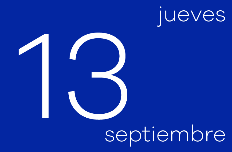 Hoy jueves 13 de septiembre