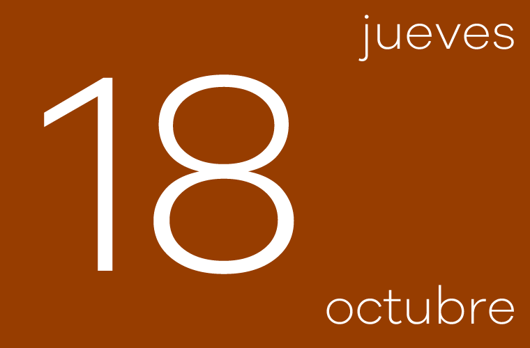 Hoy jueves 18 de Octubre