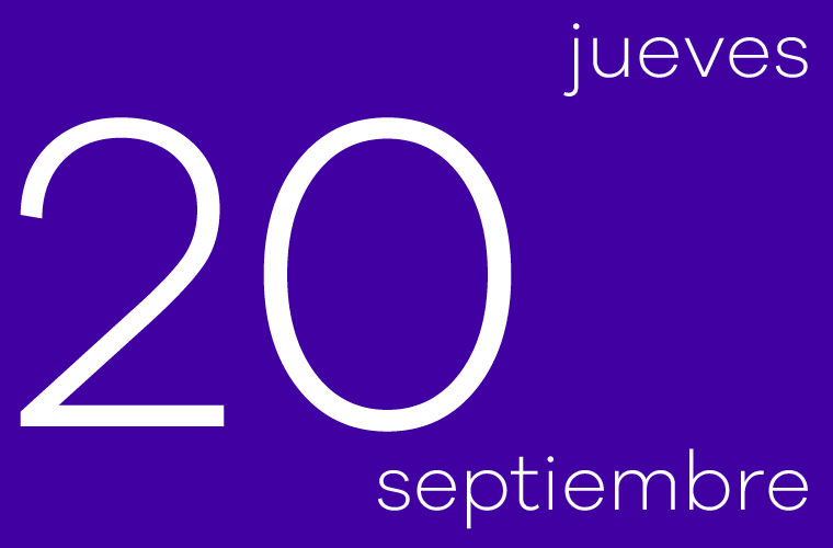 Hoy jueves 20 de septiembre
