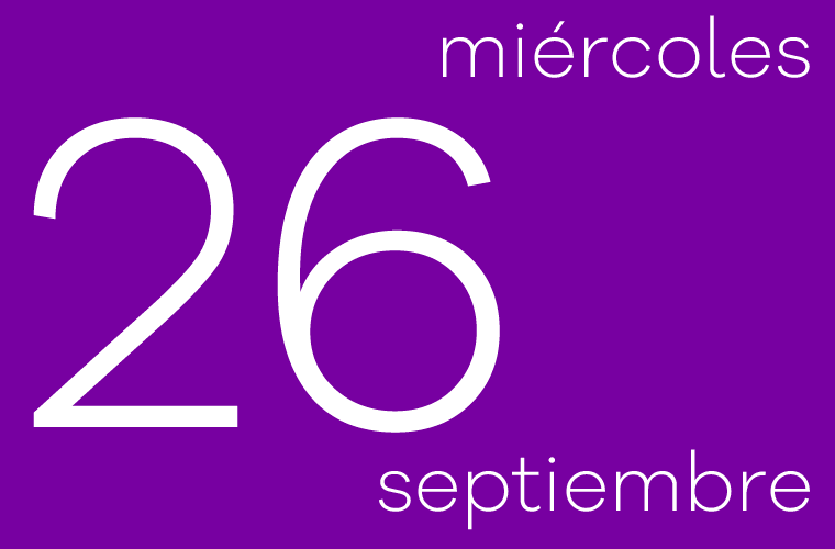 Hoy miércoles 26 de septiembre