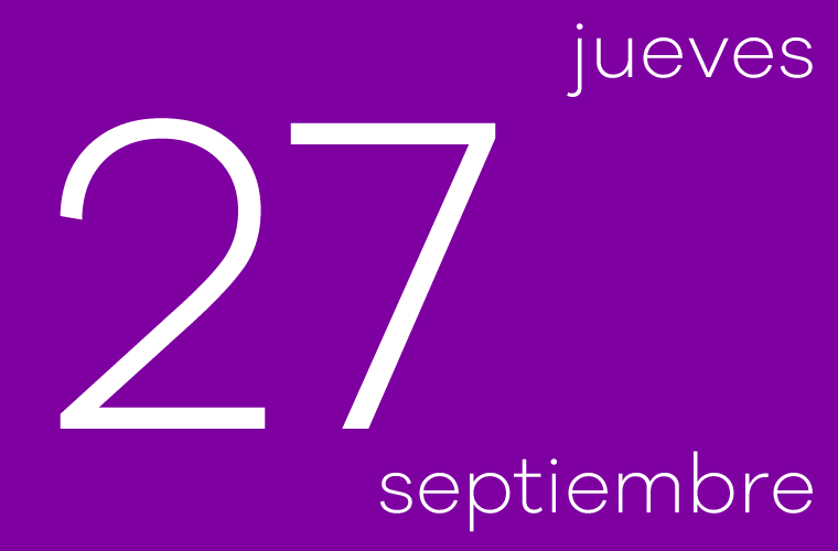 Hoy jueves 27 de septiembre