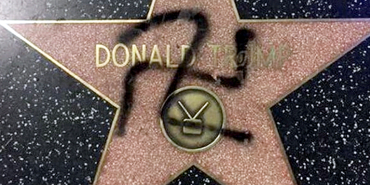 Piden Quitar Estrella de Trump en Hollywood