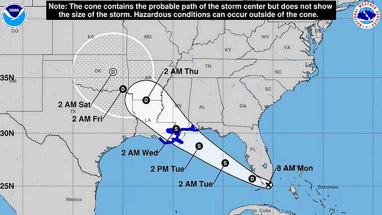 Tormenta Gordon se Forma en Florida y Toma Dirección a Texas y Louisiana