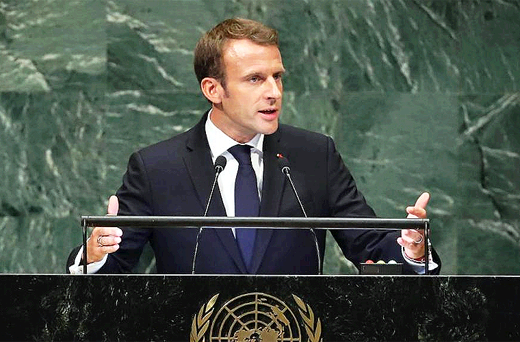 Macron Presidente de Francia Critíca Severamente a Trump
