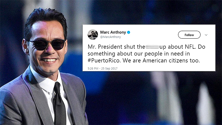 Marc Anthony Ataca a Trump