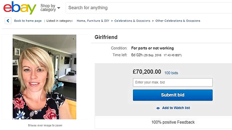 Subasta “Novia Usada” en eBay y Recibe Cintos de Ofertas