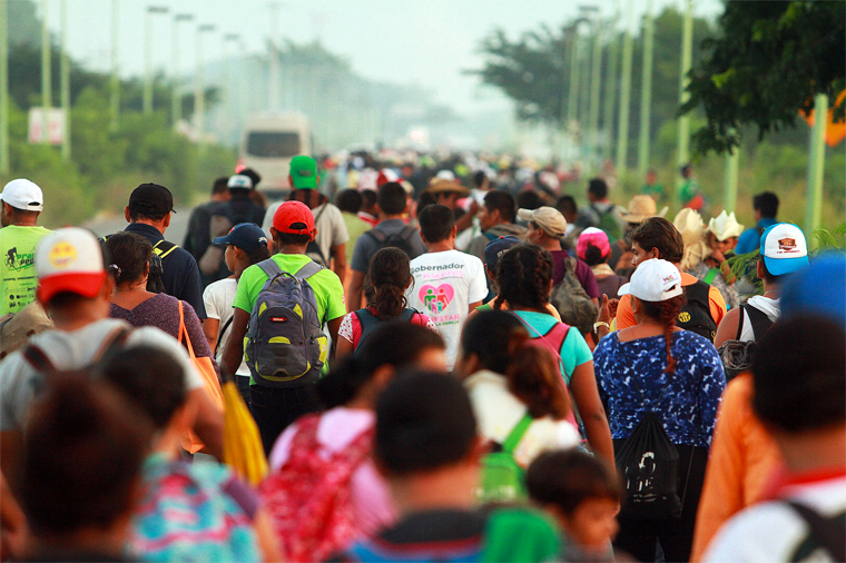 Nace en Bebé en Caravana Migrante