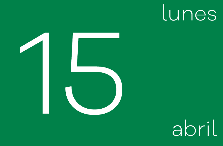 Hoy lunes 15 de abril