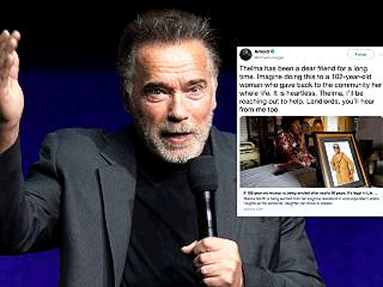 Schwarzenegger Ayuda a Adulta Mayor a Punto de ser Desalojada