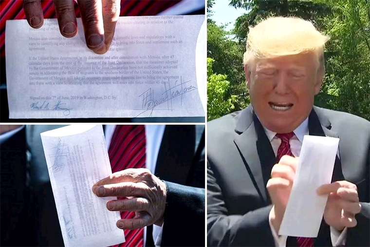 Fotógrafo Revela Contenido de Famoso Papelito de Turmp de Acuerdo con México