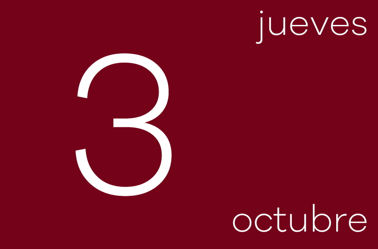 Hoy jueves 3 de Octubre