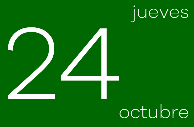 Hoy jueves 24 de Octubre