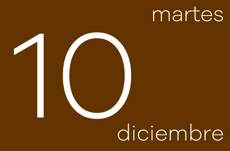 Hoy martes 10 de diciembre
