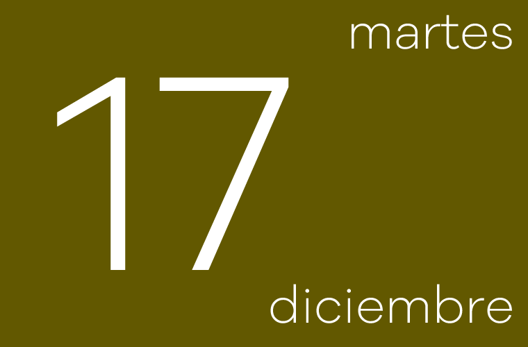 Hoy martes 17 de diciembre