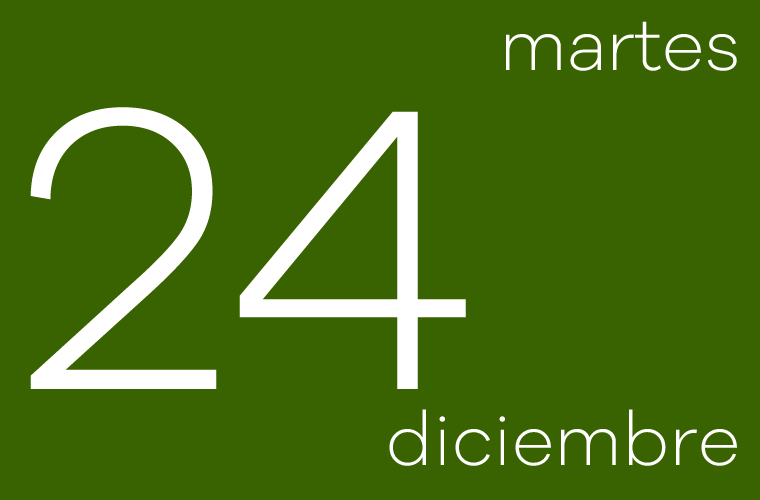 Hoy martes 24 de diciembre