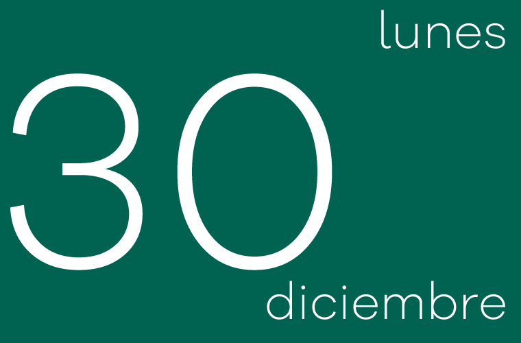 Hoy lunes 30 de diciembre