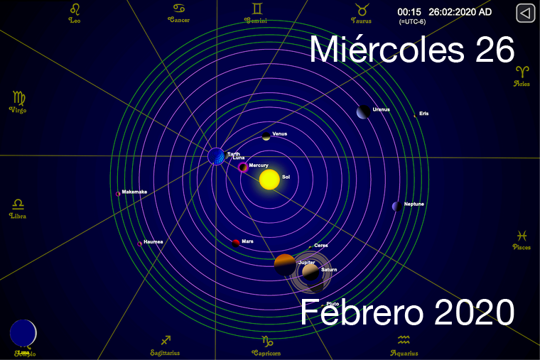 Hoy miércoles 26 de febrero