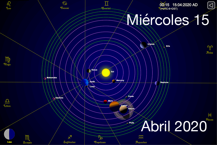 Hoy miércoles 15 de abril