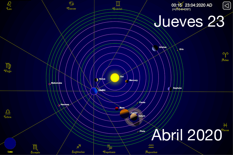 Hoy jueves 23 de abril