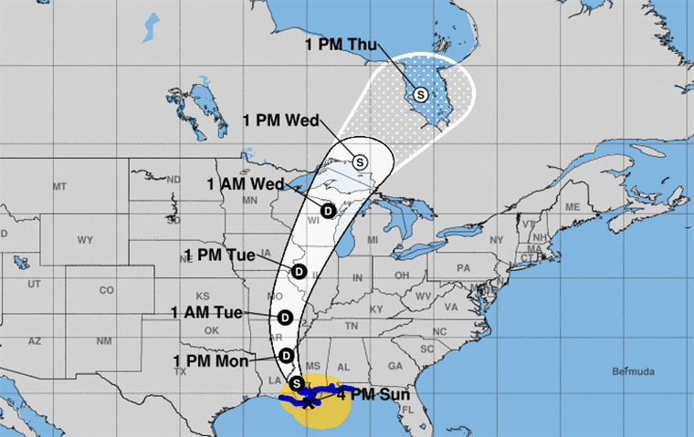 Tormenta Cristóbal Ataca Nueva Orleans