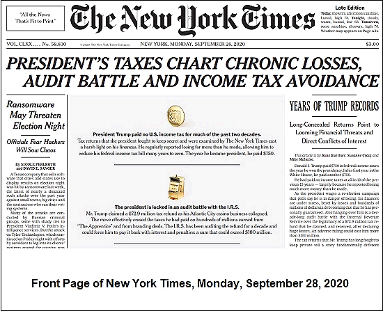 New York Times Revela Fraude se Impuestos de Trump