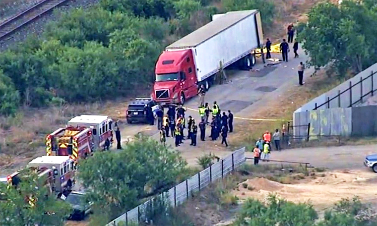 El Chofer del Tráiler de San Antonio se Quizo Pasar por Víctima