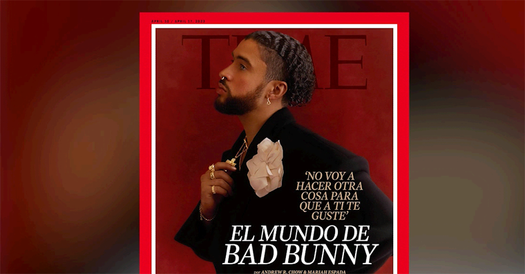 Bad Bunny en Portada de Primera Edición de Revista Time en Español